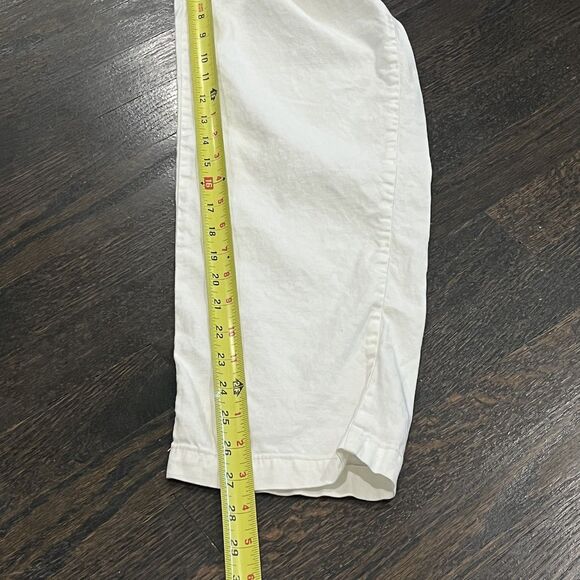 Sundance Pants Women’s 6 White Linen Straight Leg Pockets Coastal Beach Resort - Picture 8 of 8